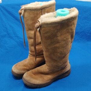 Ugg Brown Suede Tall  Shearling Boots